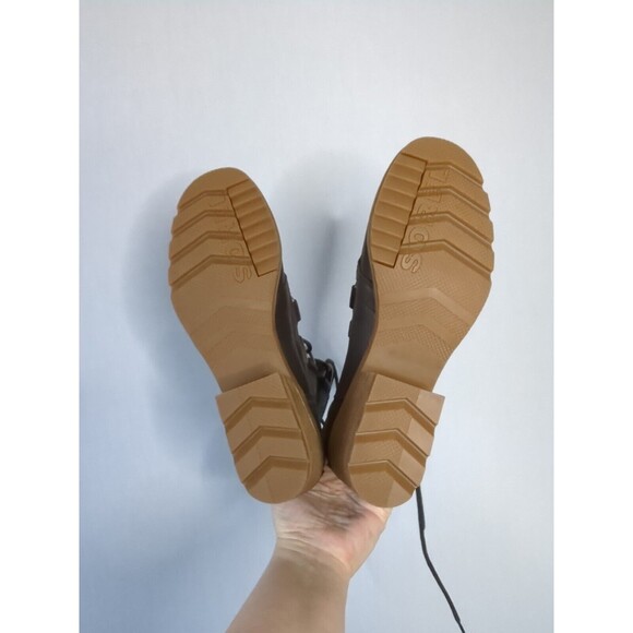 NWOT Sorel Cate the Great 9.5 Size Women's Bootie Brown Combat Boots Ankle Lace - Picture 7 of 10